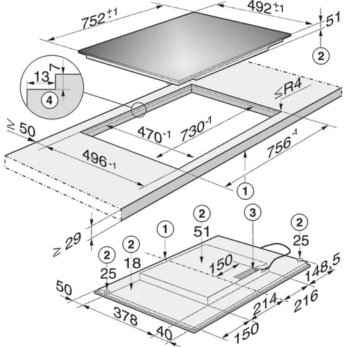 Индукционная панель Miele KM 6349 BRWS