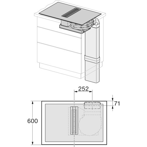 Индукционная варочная панель с вытяжкой Miele KMDA 7634 FR