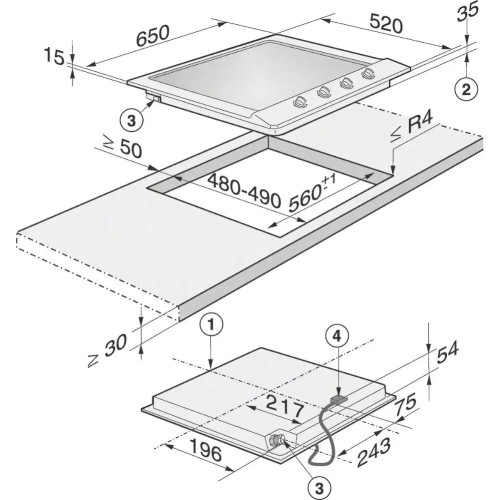 Независимая варочная панель Miele KM 2010