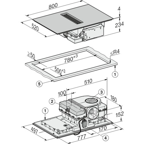 Варочная панель с вытяжкой Miele KMDA 7876 FL-U MattFinish