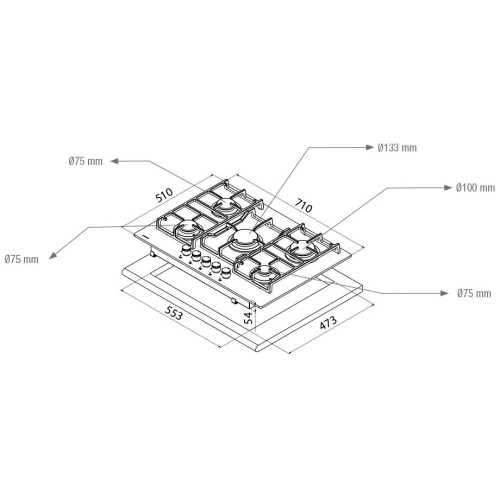 Варочная панель Pando PGA-4370