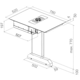 Варочная панель с вытяжкой Pando E-390/78 V.1130 ECO PLUS