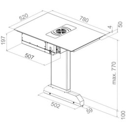 Варочная панель с вытяжкой Pando E-390/78 V.1130 ECO PLUS + KIT FCLR-AE