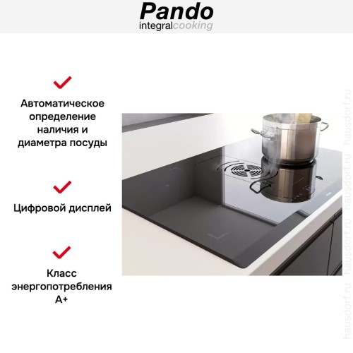 Варочная панель с вытяжкой Pando E-390/78 V.1130 ECO PLUS + KIT FCLR-AE
