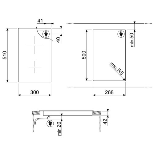 Варочная панель Smeg SE232TD1