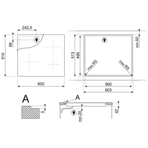 Варочная панель Smeg SE264TD1