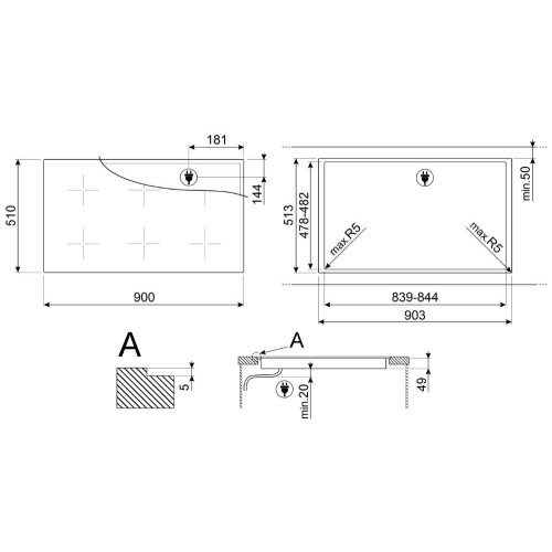 Варочная панель Smeg SI1M4954D