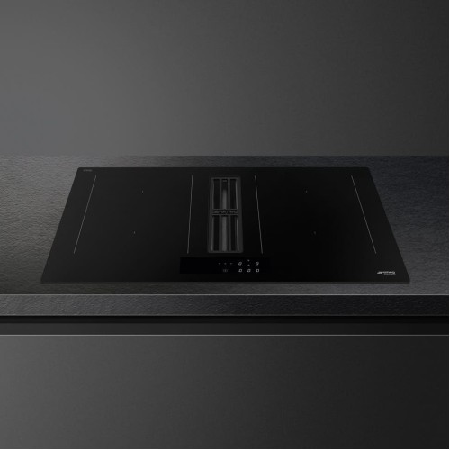 Варочная панель со встроенной вытяжкой Smeg HOBD382N2