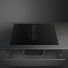 Варочная панель со встроенной вытяжкой Smeg HOBD382N2