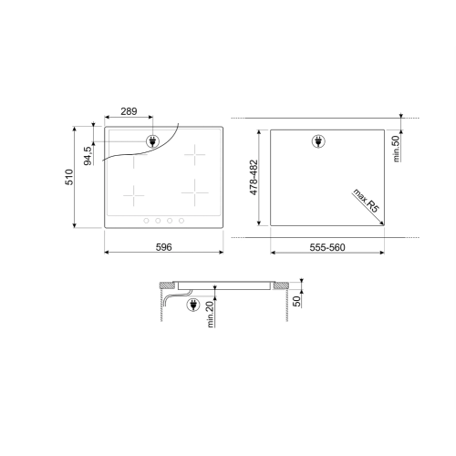 Варочная панель Smeg SI764POM