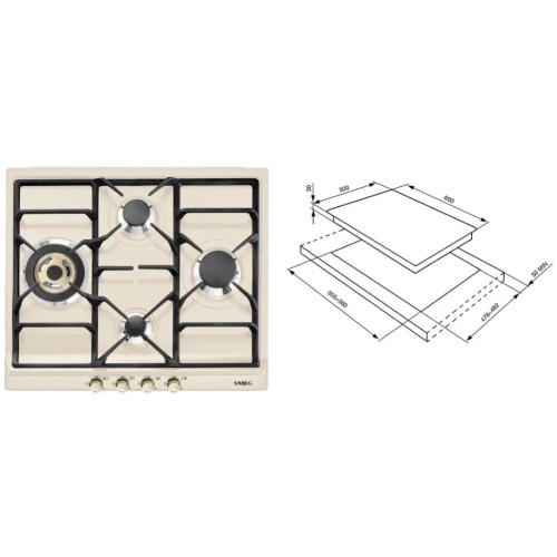 Варочная панель Smeg SR764PO