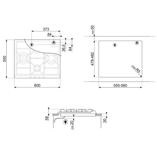 Варочная панель Smeg SR764PO