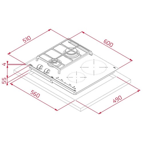 Варочная панель Teka HYBRID JZC 64322 ABN BLACK