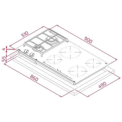 Варочная панель Teka HYBRID JZC 96324 ABN BLACK