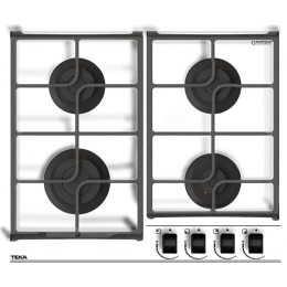 Встраиваемая газовая варочная панель Teka GBC 64100 KBN WHITE