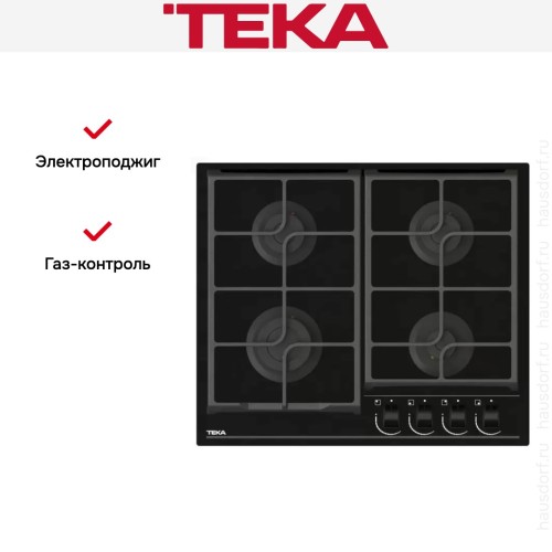 Встраиваемая газовая варочная панель Teka GBC 64100 KBN BLACK