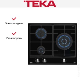 Встраиваемая газовая варочная панель Teka GZC 63310 XBN BLACK