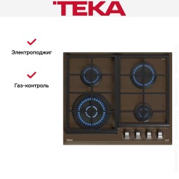 Встраиваемая газовая варочная панель Teka GZC 64320 XBN LONDON BRICK BROWN