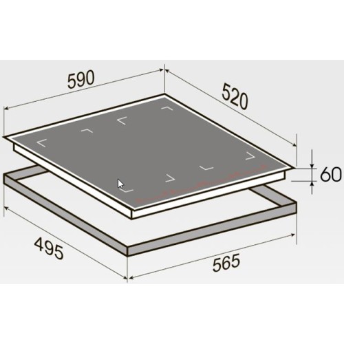 Стеклокерамическая варочная панель Zigmund Shtain CI 69.6 I