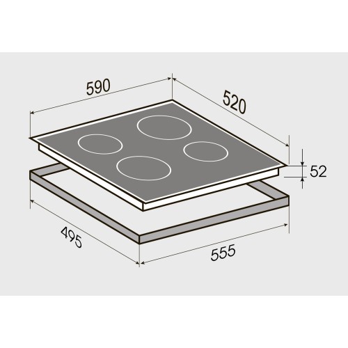 Варочная поверхность Zigmund & Shtain CN 52.6 B
