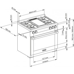 Комбинированная плита Miele HR 1936 G (серия Range Cooker)