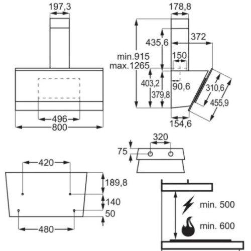 Вытяжка AEG DVB5860B