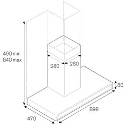 Вытяжка Bertazzoni KG90CONXA