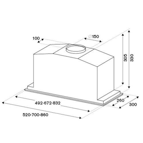 Встраиваемая вытяжка Bertazzoni KIN52MOD1XC