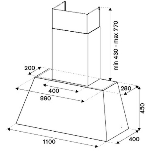 Вытяжка настенная Bertazzoni KR110HER1NEDC