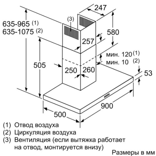 Вытяжка Bosch DWB 94BC52