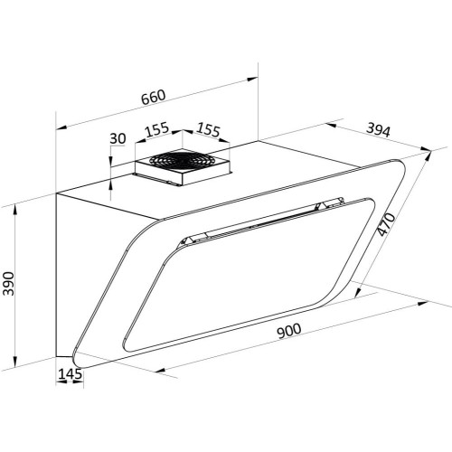Наклонная вытяжка Brandt BHV1974IB