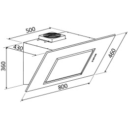 Наклонная вытяжка Brandt BHV6801X