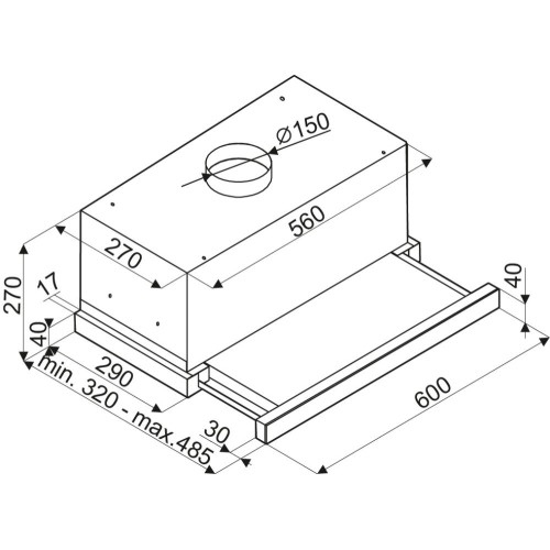 Встраиваемая вытяжка Brandt BHT2611B