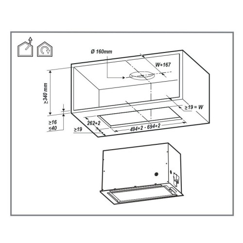 Встраиваемая вытяжка De Dietrich DHG1542X