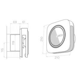 Воздухоочиститель Elica SNAP Wi-Fi WHITE