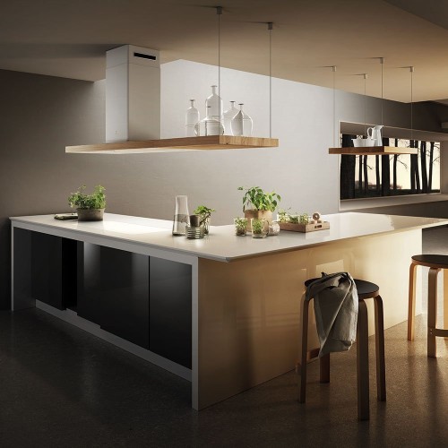 Вытяжка Elica Био Остров Белый и Дуб с аспирацией 120х53 (Bio Island WH/A/120X53 Rovere) купить в Москве и Санкт-Петербурге