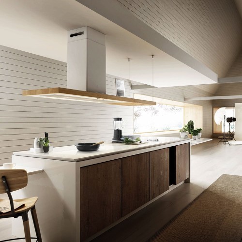 Вытяжка Elica Био Остров Белый и Дуб с аспирацией 120х53 (Bio Island WH/A/120X53 Rovere) купить в Москве и Санкт-Петербурге