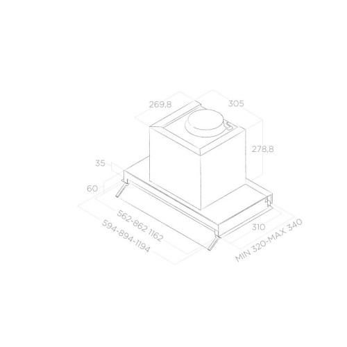 Встраиваемая вытяжка Elica BOXIN IX/A/60