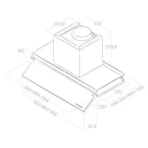 Встраиваемая вытяжка ELICA BOXIN NO DRIP IX/A/60