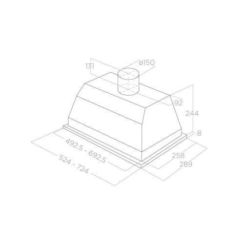 Встраиваемая вытяжка Elica ELIBLOC HT GR/A/80