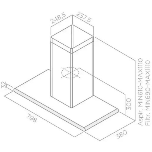Вытяжка Elica GALAXY WHIX/A/80