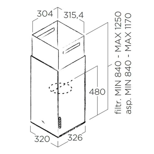 Вытяжка ELICA HAIKU ISLAND BL/A/32