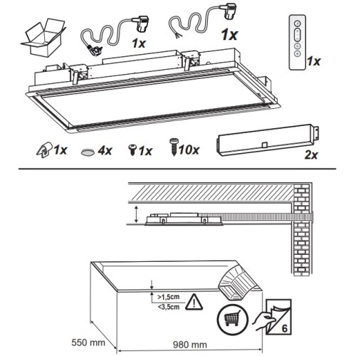Встраиваемая вытяжка Elica HILIGHT-X H16 IX/A/100