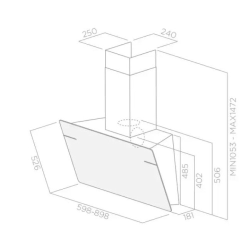 Вытяжка ELICA LESSENZA BL/A/90