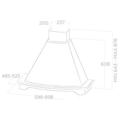 Вытяжка Elica CORALINE WH/A/60 T.GREZZO