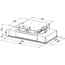 Встраиваемая в потолок вытяжка Faber INSIDE UP IX KL A90