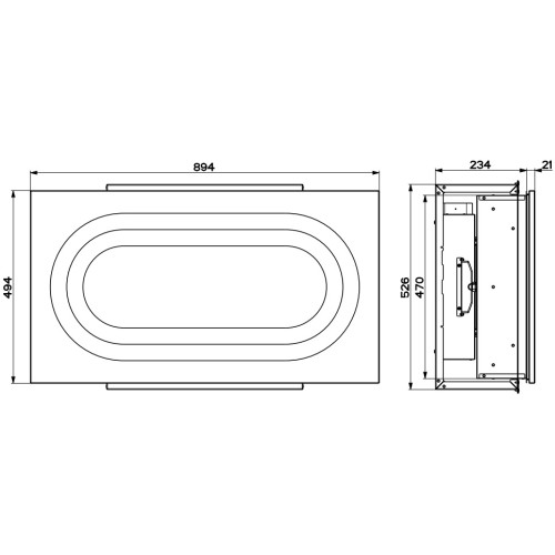Встраиваемая в потолок вытяжка Faber INSIDE UP WH KL A90