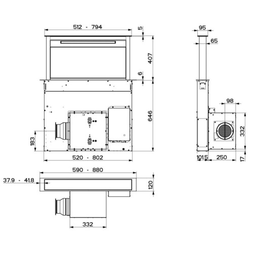 Встраиваемая вытяжка Faber FABULA EVO+WH A90