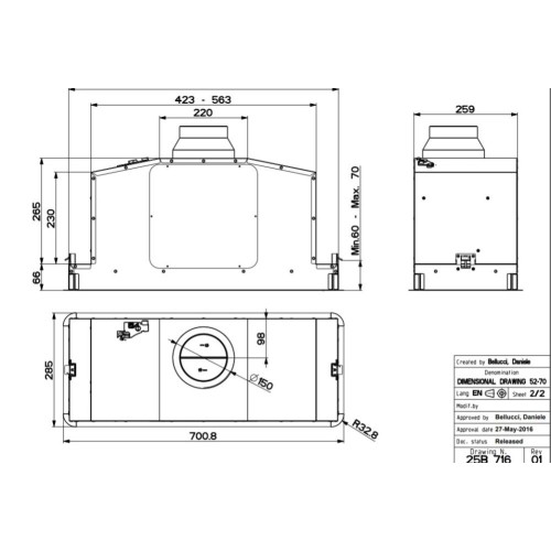 Встраиваемая вытяжка Faber IN-LIGHT EV8P X A52