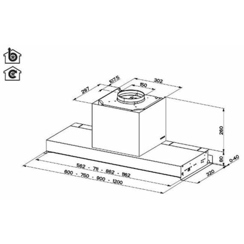 Вытяжка Faber IN-NOVA ZERO DRIP LITE A60 BK
